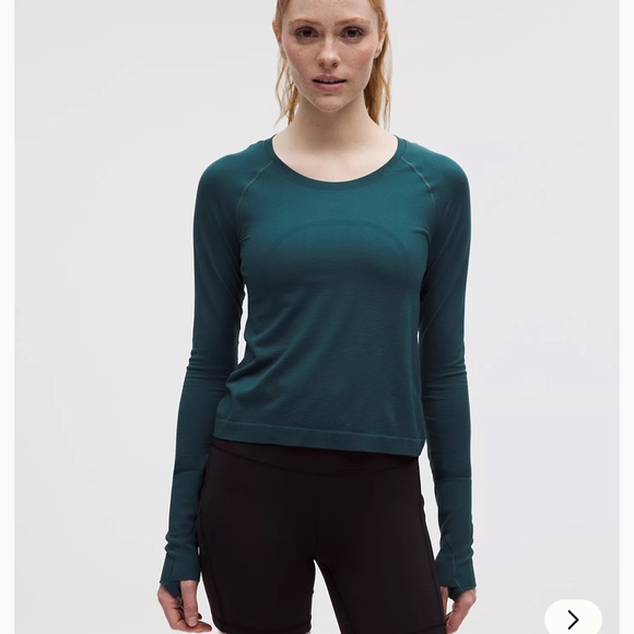 lululemon athletica Tops - 💚 Lululemon Pine Green Long Sleeve swiftly, tech top